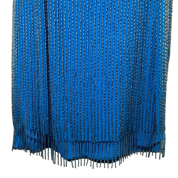Vintage NWT Alyce Designs Blue Beaded Dress - Picture 5 of 16